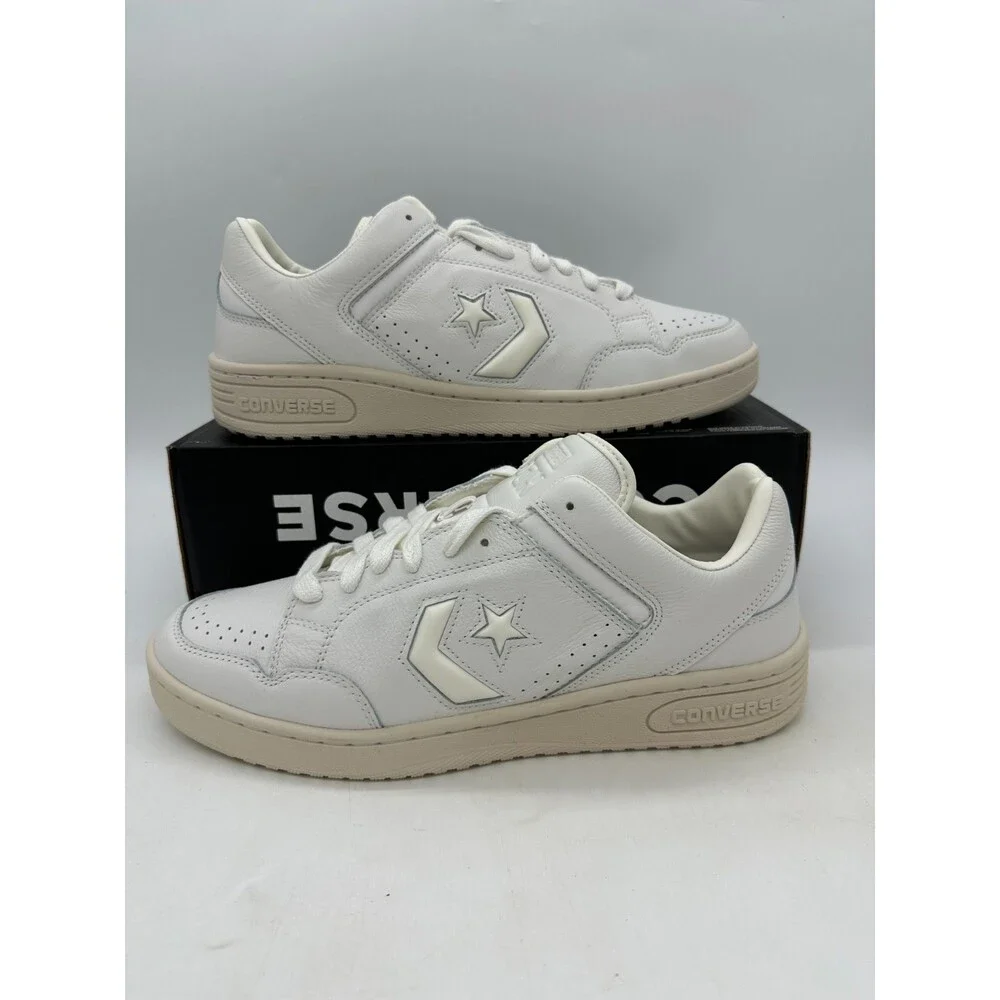 Converse Weapon OX Men's Size 13 White Cream Leather Athletic Shoes A12054C